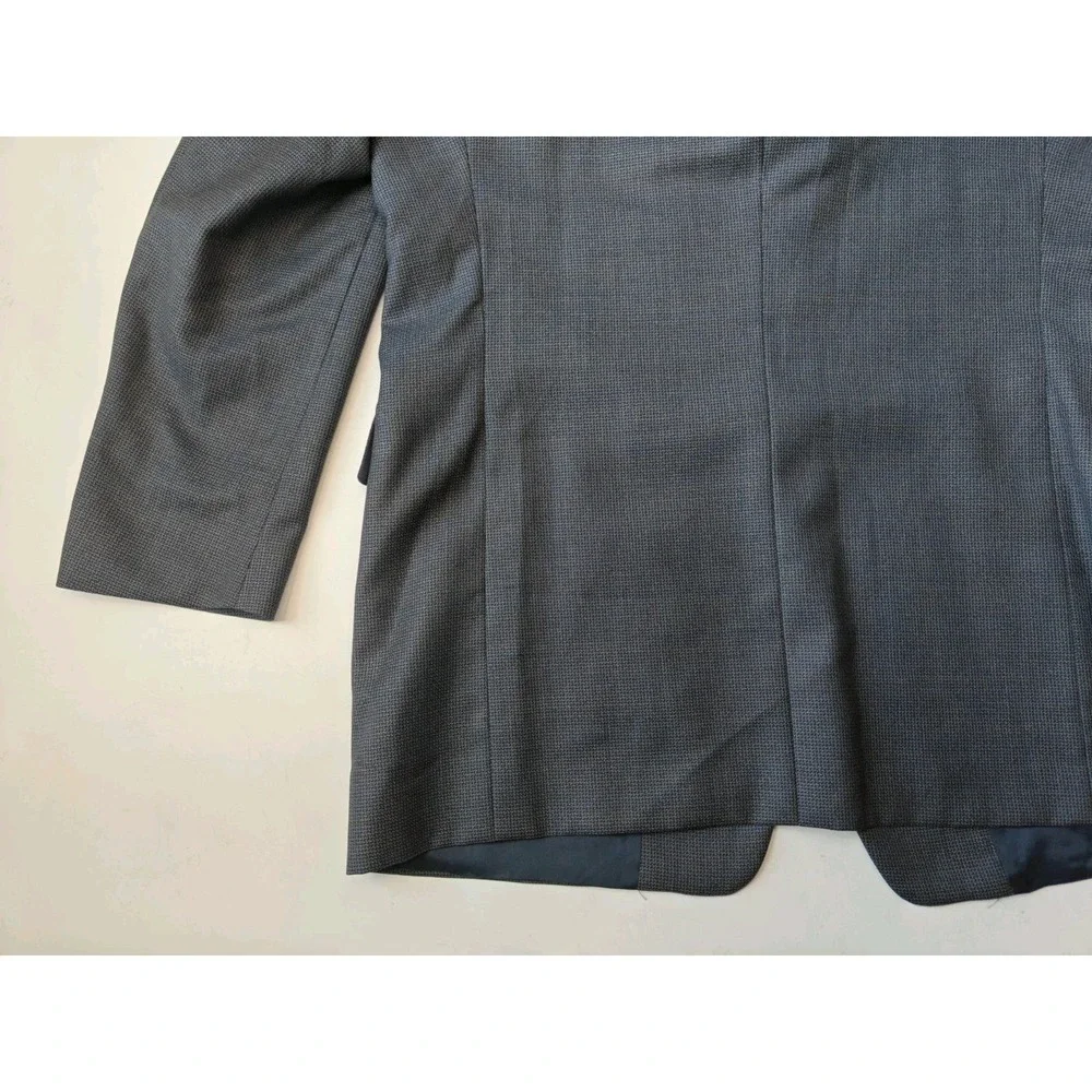 Hickey Freeman Mens Wool Sports Coat 42L Blue Beige Made in USA 3 Button M502